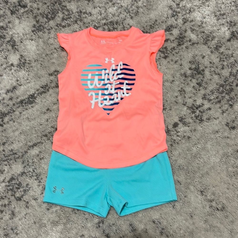 Under Armour Girls “Wild At Heart” Shirt/Shorts Set